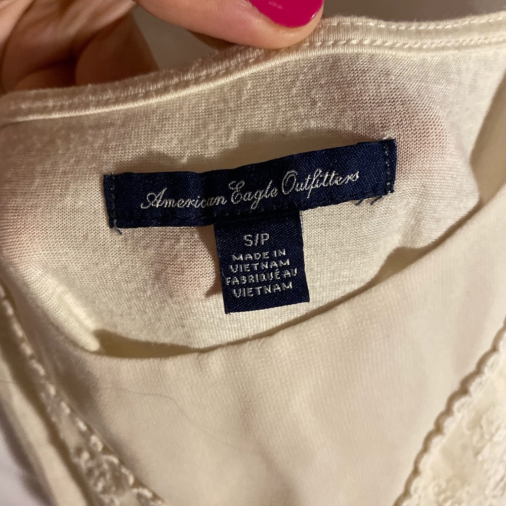 American Eagle Ruffled Cream Cami - Picture 3 of 3